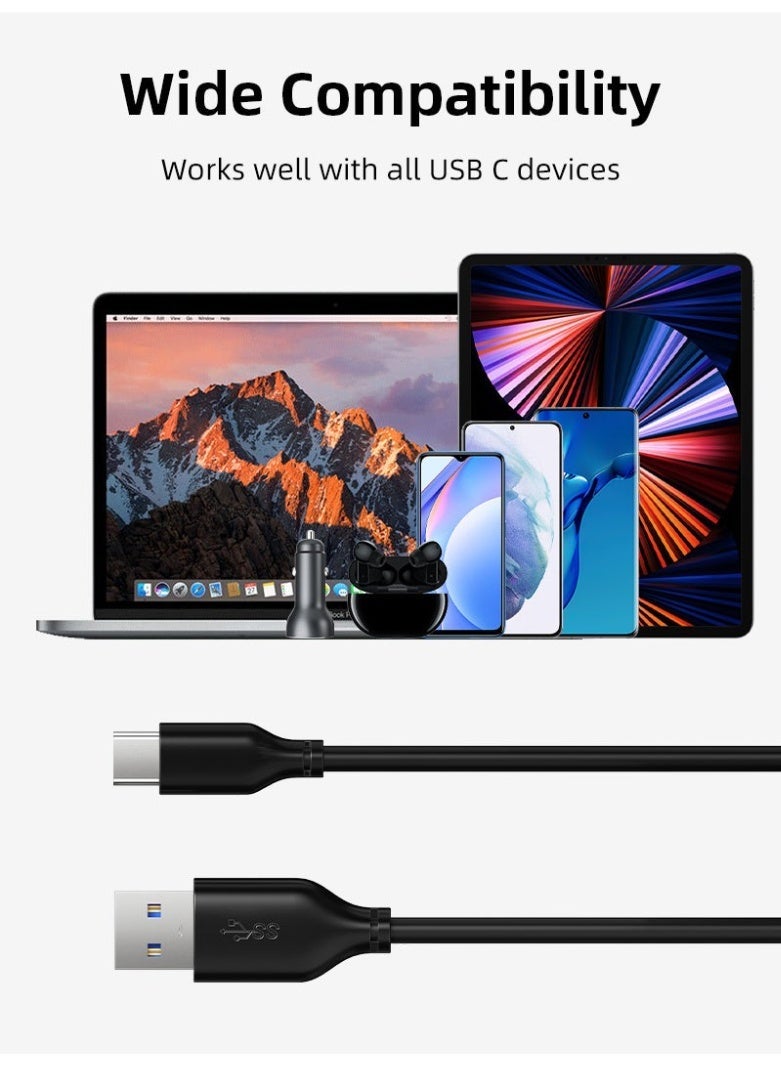 كابل تايم كابل شحن سريع USB-C إلى USB-A 3.0 - Image 2